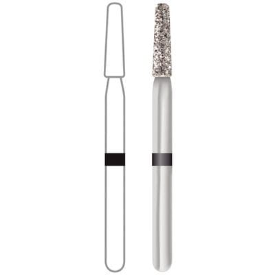 Midwest® Multi-Use Diamond Bur FG, Super Coarse, Taper Modified Flat End, #847KR-016, 1.6 mm Diameter, 8.0 mm Length, 5/Pkg, 471147 thumbnail 6