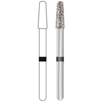 Midwest® Multi-Use Diamond Bur, FG, Super Coarse, Taper Modified Flat End, #847KR-018, 1.8 mm Diameter, 8.0 mm Length, 5/Pkg thumbnail 6