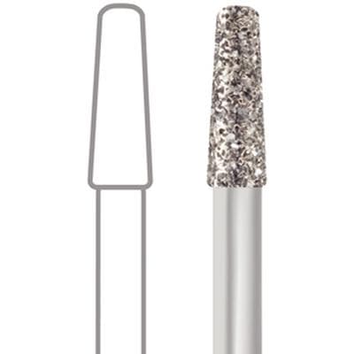 Midwest® Multi-Use Diamond Bur, FG, Super Coarse, Taper Modified Flat End, #847KR-018, 1.8 mm Diameter, 8.0 mm Length, 5/Pkg thumbnail 7
