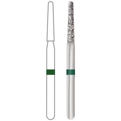 Midwest® Multi-Use Diamond Bur FG #856L-014, Coarse, Taper Long Round End, 1.4 mm Diameter, 9.0 mm Length, 5/Pkg, 471240 thumbnail 9
