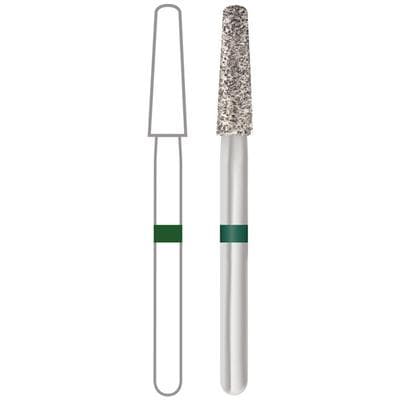 Midwest® Multi-Use Diamond Bur FG #856L-020C, Coarse Grit, Taper Long Round End, 2.0 mm Diameter, 9.0 mm Length, Friction Grip, 5/Pkg thumbnail 7