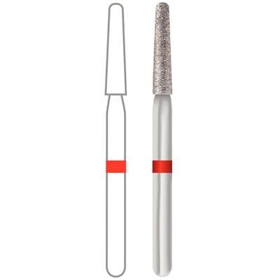 Midwest Diamond Bur FG 856L-016F Fine, Round End Taper Long, Friction Grip, 1.6 mm Diameter, 9.0 mm Length, 5/Pk thumbnail 6