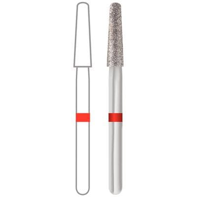 Midwest® #856L/018 Fine Multi-Use Diamond Taper Round Long FG Bur, Friction Grip, 1.8 mm Diameter, 9.0 mm Length, 5/Pkg thumbnail 7