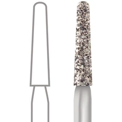 Midwest Multi-Use Diamond Bur FGSS #856L-016SC, Super Coarse, Taper Long Round End, 1.6 mm Diameter, 9.0 mm Length, Black Ring, 5/Pkg thumbnail 8