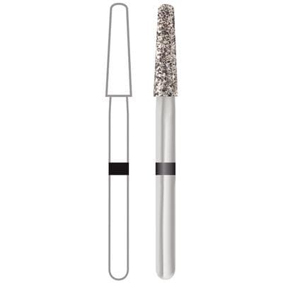 Midwest® Multi-Use Diamond Bur FG #856L-018SC, Super Coarse, Taper Long Round End, 1.8 mm Diameter, 9.0 mm Length, Friction Grip, 5/Pkg thumbnail 8