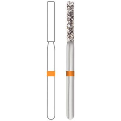 Midwest Multi-Use Diamond Bur FG 837-014UC, Ultra Coarse, Cylinder Long Flat End, 1.4mm Diameter, 8.0mm Length, Friction Grip, 5/Pk thumbnail 7