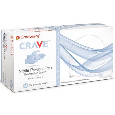 Crave Nitrile Examination Gloves, Powder-Free, Non-Sterile, Medium, Light Blue, 200/Box, CR3557 thumbnail 20