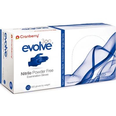 Cranberry Evolve300™ Powder-Free Nitrile Examination Gloves, Extra Small, Royal Blue, 300/Box, CR3305 thumbnail 20