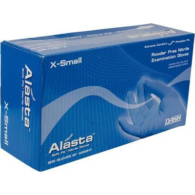 Alasta™ Soft Fit™ Nitrile Examination Gloves, Powder Free, Latex Free, Textured, Extra Small, Blue, 200/Box, ALS200XS thumbnail 10