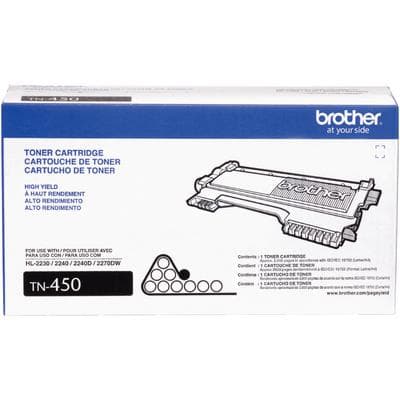 Brother TN450 Black High-Yield Toner Cartridge, 2,600 Page Yield, 1/Pkg, BRT TN450 thumbnail 2