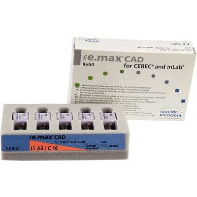 IPS e.max CAD LT (Low Translucency) Lithium Disilicate Milling Block, Size C16, Shade A3, for CEREC/inLab, 5/Box thumbnail 9