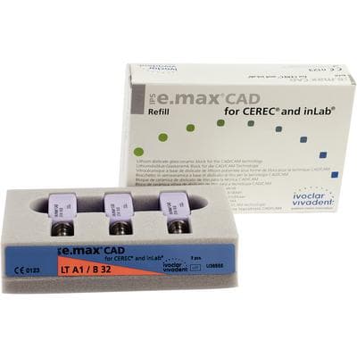 IPS e.max CAD LT (Low Translucency) Lithium Disilicate Milling Blocks, Size B32, Shade A1, 3/Pkg, for CEREC/inLab thumbnail 12