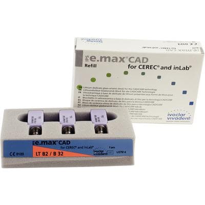 IPS e.max CAD LT (Low Translucency) Lithium Disilicate Milling Blocks, Size B32, Shade B2, 3/Pkg, for CEREC/inLab thumbnail 10
