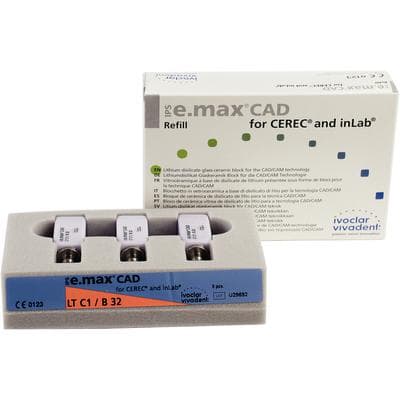 IPS e.max CAD LT (Low Translucency) Lithium Disilicate Milling Block, Size B32, Shade C1, 3/Pkg thumbnail 11