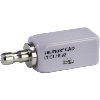 IPS e.max CAD LT (Low Translucency) Lithium Disilicate Milling Block, Size B32, Shade C1, 3/Pkg thumbnail 12
