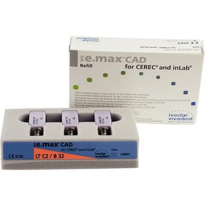 IPS e.max CAD LT (Low Translucency) Lithium Disilicate Milling Blocks, Size B32, Shade C2, 3/Pkg thumbnail 13