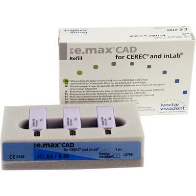 IPS e.max CAD CEREC/inLab HT Block, Shade A3, Size B40, 3/Box thumbnail 11