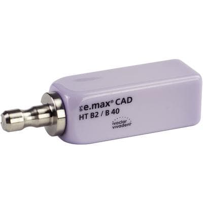 IPS e.max CAD CEREC/inLab HT B40 B2 Lithium Disilicate Milling Blocks, High Translucency, Shade B2, 3/Box thumbnail 4
