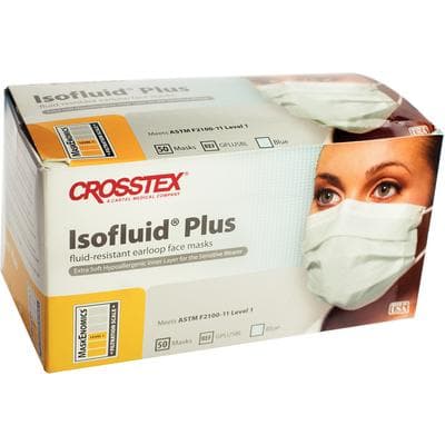 Isofluid Plus Earloop Face Mask, ASTM Level 1, Blue, 50/Box, GPLUSBL thumbnail 23