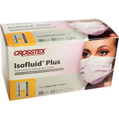 Crosstex Isofluid Plus Earloop Face Mask, ASTM Level 1, Pink, 50/Box, GPLUSPK thumbnail 22