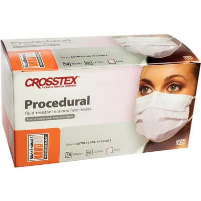 Crosstex GCPPK Procedural Earloop Face Mask, ASTM Level 2, Pink, 50/Box thumbnail 23