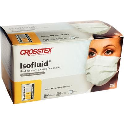 Crosstex Isofluid™ ASTM Level 1 Earloop Surgical Face Mask, Blue, 50/Box, GCIBL thumbnail 21