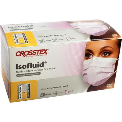 Isofluid™ Surgical Face Mask, ASTM Level 1, Earloop, Pink, 50/Box, GCIPK thumbnail 22