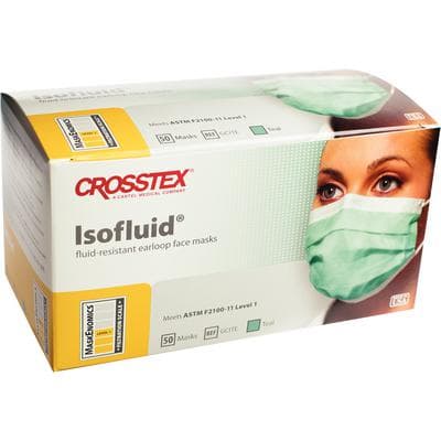 Isofluid™ Surgical Face Mask ASTM Level 1, Earloop, Teal, 50/Box, GCITE thumbnail 21