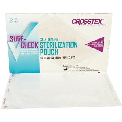 Crosstex Sure-Check Self-Seal Sterilization Pouches, 10" x 15", 100/Box, SCL10152 thumbnail 16