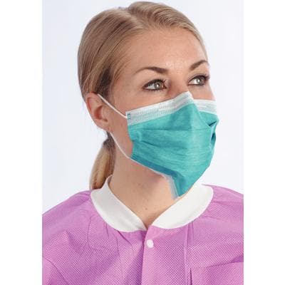 Valumax ArchAway Double-Seal Earloop Face Mask, Teal, ASTM Level 2, 50/Box, 5630ADE-TE thumbnail 7
