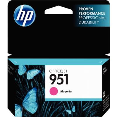 HP 951 Magenta Original Ink Cartridge (CN051AN), 700 Page Yield, for Officejet Pro 8100/8600 Series - HP Inkjet Cartridges work with printer models: Officejet Pro 8100 E, 8600 E All-In-One Series - HP 951 Magenta Ink, 700 Page Yield - Image 1