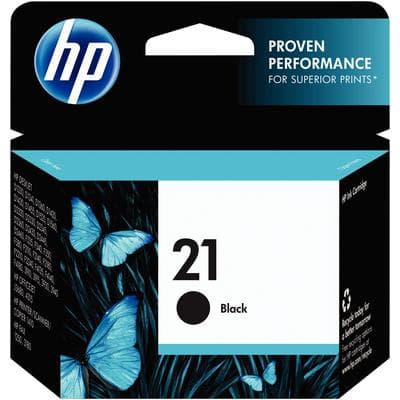 HP 21 Black Ink Cartridge (C9351AN), 150 Page Yield, for Deskjet 3910/3930/3940/D2330/D2360/D2430/D2460/F2110/F380/F4180, Fax 1250/3180, Officejet 4315, PSC 1410 - Hewlett-Jackard Deskjet - 3910, 3930, 3940, D2330, D2360, D2430, D2460, F2110, F380, F4180; Fax 1250, 3180; Officjet 4315; PSC 1410 - HP 21 Black Ink, 150 Page Yield - Image 1