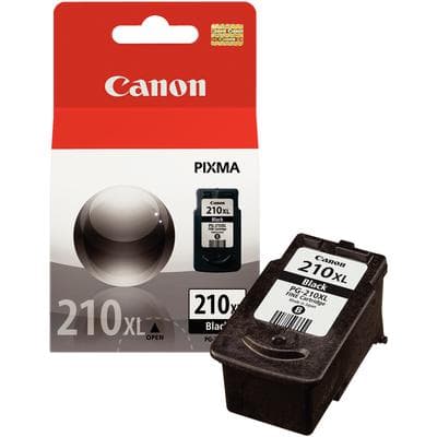 Canon PG-210XL Black Inkjet Cartridge, High Yield, 401 Page Yield, for Canon MP480 (CNM PG210XL) - Canon Inkjet Cartridges work with printer model: MP 480 - XL Black Ink, 401 Page Yield - Image 1