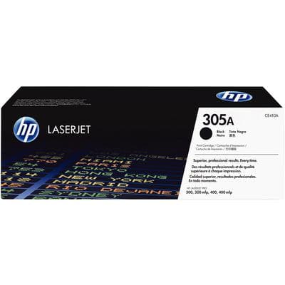 HP 305A Black Toner Cartridge (CE410A), 2,200 Page Yield, for LaserJet Pro M351/M375/M451/M475 Series - Hewlett-Packard Laserjet Pro - M351, M375, M375NW MFP, M451, M451DN, M451DW, M451NW, M475, M475DN MFP, M475DW MFP - HP 305A Black Toner, 2,200 Page Yield - Image 1