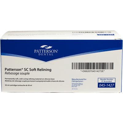 Patterson® SC Soft Relining Material, 50 ml Cartridge Refill with 10 Mixing Tips thumbnail 2