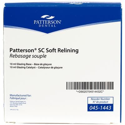 Patterson® SC Soft Relining Glazing Base and Catalyst Kit, 2 x 10 ml thumbnail 2