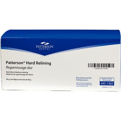 Patterson® Hard Relining Material, 80 g Cartridge Refill with 10 Mixing Tips thumbnail 2