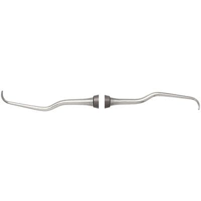 XDURA® Gracey Curettes #1-2 Mini Blade/Long Reach, Double End, DuraLite® Round Handle, Stainless Steel, RENSGR1-2ML thumbnail 4