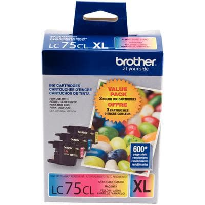 Brother LC753PKS Innobella High-Yield Ink Cartridges, Cyan/Magenta/Yellow, 3-Pack, 600 Page-Yield Each thumbnail 2
