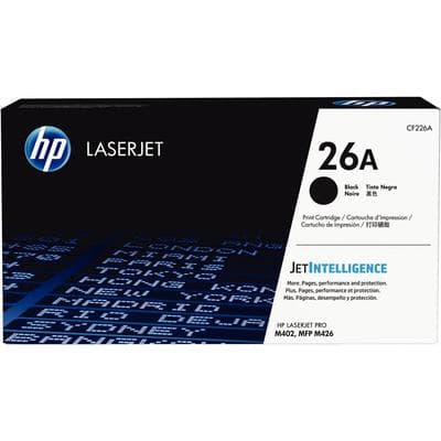 HP 26A (CF226A) Black Toner Cartridge for LaserJet Pro M402 and MFP M426, 3,100 Pages, 1 Each - Hewlett-Packard Laserjet Pro - M402, MFP M426 - 1/Pkg - Image 1