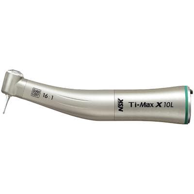 NSK Ti-Max X Electric Attachment, General Application - X10L, Contra Angle, Low Speed, Push-Button Autochuck, Single Spray, Optic - Ti-Max X Electric Attachment, General Application - X10L, Contra Angle, Low Speed, Push-Button Autochuck, Single Spray, Optic - Image 1