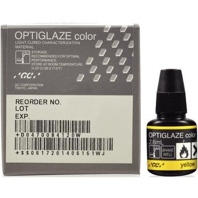 GC America OptiGlaze Color, Yellow, 2.6 mL Bottle, #008414 thumbnail 17