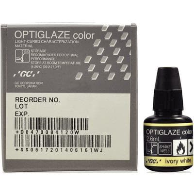 GC America OptiGlaze Color, Ivory White, 2.6 mL Bottle, #008413 thumbnail 17