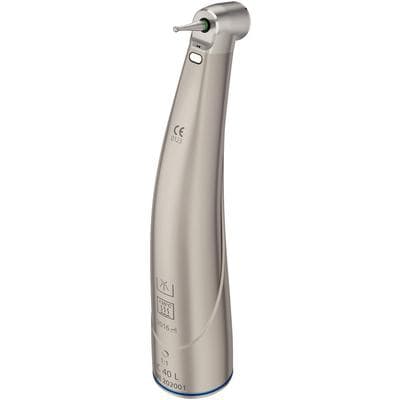 T1 Line Electric Handpiece, C 40 L, Contra Angle, 1:1, 40,000 rpm, Push-Button Autochuck, Titanium, Blue - T1 Line Electric Handpieces - C 40 L - Image 1
