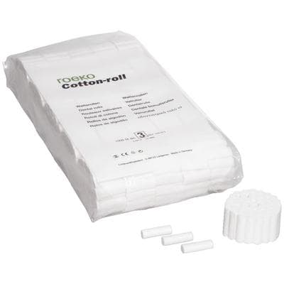 Coltene Roeko Cotton Rolls #3, 1-1/2" x 1/2", Highly Absorbent, Non-Sterile, Bag of 1000 thumbnail 6