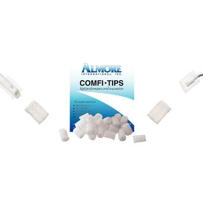 Hager Worldwide Comfi-Tip Foam Aspirator Tips, Standard Size, White, 100/Pkg, 15508 thumbnail 7