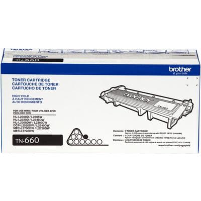 Brother TN660 High-Yield Black Toner Cartridge, 2,600 Page Yield, BRTTN660 thumbnail 2