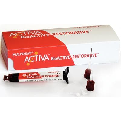 Activa BioACTIVE-RESTORATIVE Starter Kit, Shade A3, 5 mL/8 g Syringe, with ACTIVA-SPENSER and 20 Mixing Tips, VRA3 thumbnail 20