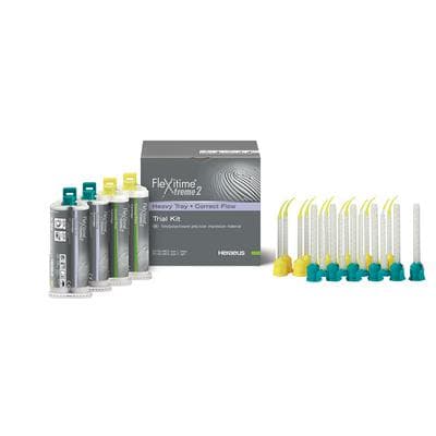 Flexitime Xtreme 2 Trial Kit, VPS Impression Material, 4 x 50 mL Cartridges (2 Heavy Tray, 2 Correct Flow), 18 Mix Tips, Adhesive, 66044893 thumbnail 4