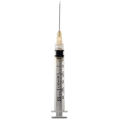 Monoject 513 Endodontic Irrigation Syringe with Needle, 23 Gauge x 1-1/4" (31.7 mm), 3 mL, Orange, Sterile, 100/Box, 8881513843 thumbnail 11